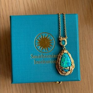 Smithsonian Gold and Turquoise opal Necklace